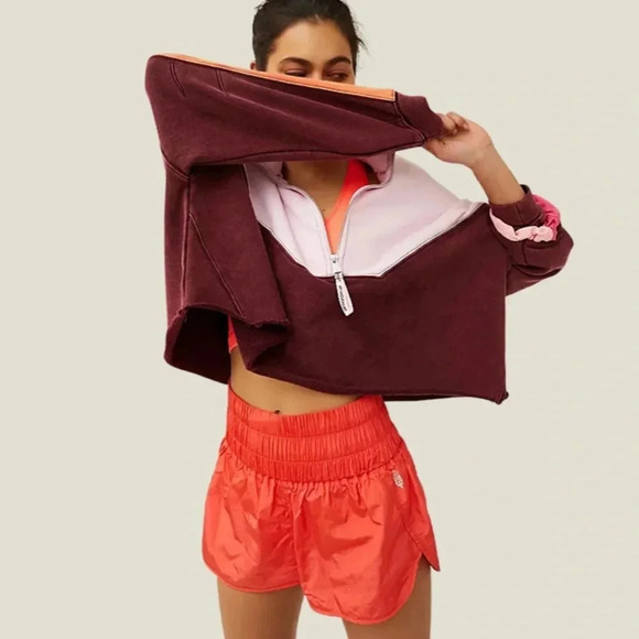 NWT Free People The Way Home Short in Cherry Bomb